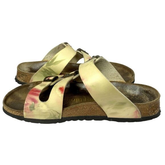 Birkenstock Papillio Womens Open Toe Triple Strap Floral Comfort Sandals Slides - Picture 2 of 8